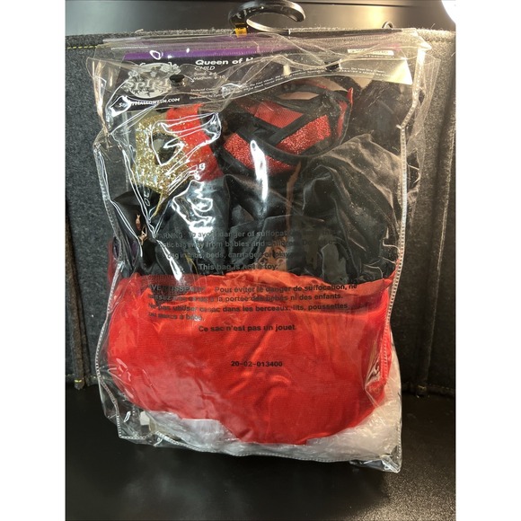 Spirit Halloween Girls Small Size 4-6 Queen‎ Of Hearts Costume Dress EUC - Picture 13 of 13